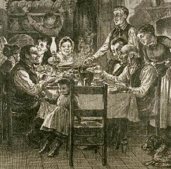 Le réveillon de Noël à la campagne (détail), 1881. © Bibliothèque et Archives nationales du Québec.