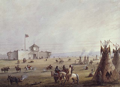 Alfred Jacob Miller, Fort Laramie, 1867, LAC