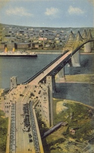 Montreal's Jacques Cartier Bridge, Postcard, BAnQ‎