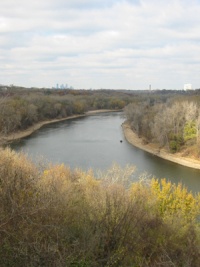 ‎Le Mississippi vu depuis le fort Snelling.