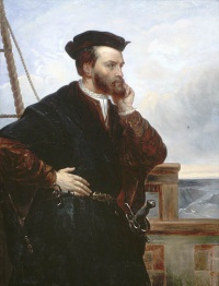‎‎ Théophile Hamel, Portrait imaginaire de Jacques Cartier. BAC.‎  Théophile Hamel, Portrait of Jacques Cartier (Imaginary), LAC‎
