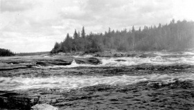 Rapides Island Portage on the Churchill River, 1920, Saskatchewan Archives Board