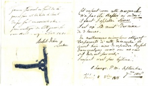 Note accompanying a child left at the turn of the Hôtel-Dieu de Québec monastery on September 7, 1815