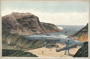 L'entrée de St. John's, Terre-Neuve, vue depuis le fort Townsend, 1 août 1824