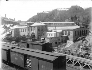Train cars at the Saint-Joseph facility, May, 1923
