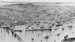 Le port de Montréal en 1889.