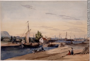 Le canal Lachine, vers 1850