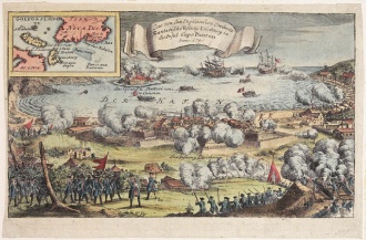 The English Storming Louisbourg, 1745