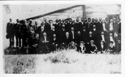 Meeting of the Société Saint-Jean-Baptiste of Wauchope, Saskatchewan, June 27, 1909.