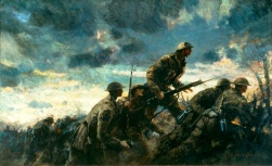 Over the Top, par le peintre belge Alfred Bastien, 1918.