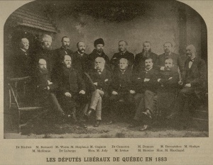 Les députés libéraux de Québec en 1883 