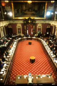 The Red Room during the Bélanger-Campeau Commission