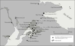 Carte des environs de Beaubassin