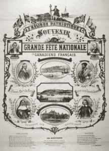 Relique patriotique - Grande fête nationale des Canadiens-Français célébrée à Québec le 24 juin 1880