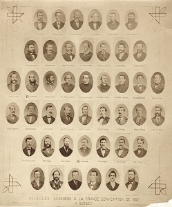 Délégués acadiens à la deuxième convention nationale des Canadiens français à Québec en 1880 