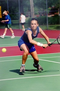 Tennis competition at the Games in Fredericton NB, 2000