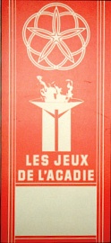 Banner of the first Jeux de l'Acadie in Moncton, NB, 1979 