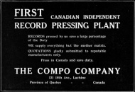 Publicité pour la compagnie Compo parue dans le Canadian Music Trades Journal en octobre 1919. Domaine public.