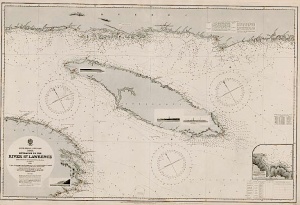 Maritime map of the mouth of the St. Lawrence