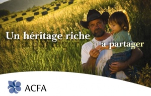 Detail of an ACFA poster promoting the use of French in Alberta