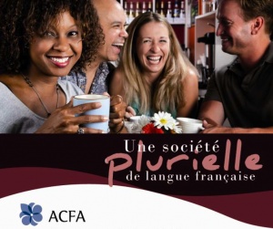 Detail of an ACFA poster promoting the use of French in Alberta.