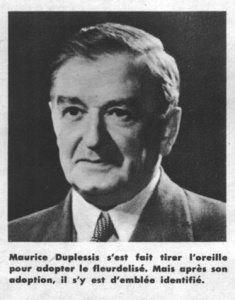 Photographie du drapeau parue dans un dossier de La Presse consacré au fleurdelisé, 19 juin 1965