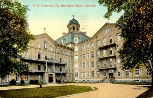 Carte postale montrant le couvent de Saint-Boniface