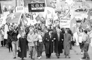 Marche lors de l'opération S.O.S. Montfort, 22 mars 1997