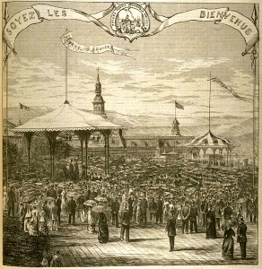 Inauguration de la terrasse Dufferin par le marquis de Lorne et la princesse Louise, juin 1879