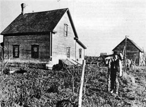 Métis farmers established in St. Paul des Métis, ca. 1902
