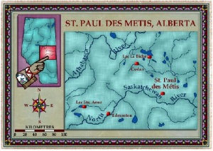 Map of Saint Paul des Métis, Alberta