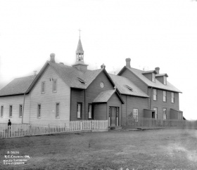 Église Saint-Joachim 1884. The Provincial Archives of Alberta.