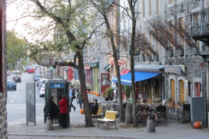 Vue générale de l'activité commerciale dans le Petit-Champlain, 2011