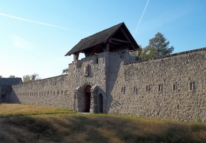 Fort de Chartres’ gate. Note that originally, the entrance faced the river, while that of the rebuilt fort faces away from it.