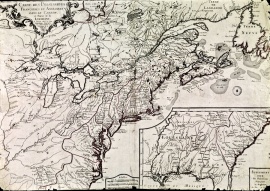 Carte des Possessions françoises et angloises dans le Canada et partie de la Louisiane, 1756