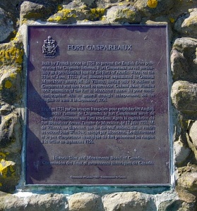 Plaque du fort Gaspareaux, 2005