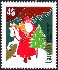 Stamp with the Image of Santa Clause, Canada.