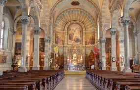 Vue du choeur de léglise de lAnnonciation dOka en 2017, photo de Léa Drainville-Mongeau