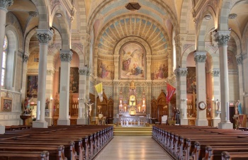 Vue du choeur de léglise de lAnnonciation dOka en 2017, photo de Léa Drainville-Mongeau