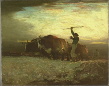 Horatio Walker, Ploughing, the First Gleam at Dawn, 1900, MNBA