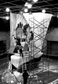 K2 by Patrick Myers: the mountain in construction in the Salle Pauline-Boutal (1985)